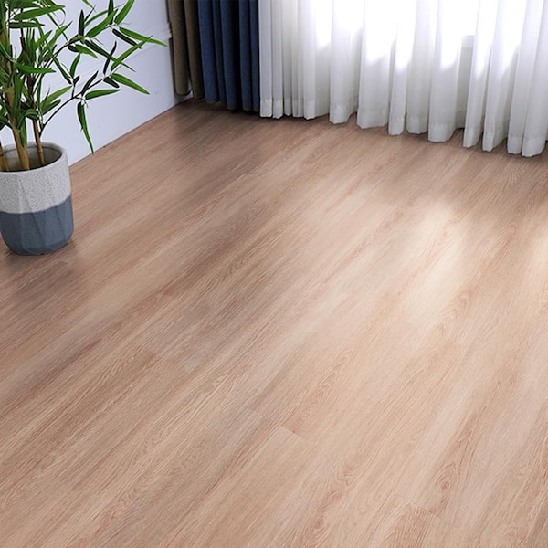 Brown Peel and Stick Vinyl Flooring Tiles 36 in. x 6 in. Original Wood Grain DIY Water Resistant 12 MIL 54 ft.