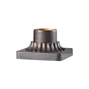 3 in. Grecian Bronze Outdoor Die-Cast Aluminum Pier Mount Base