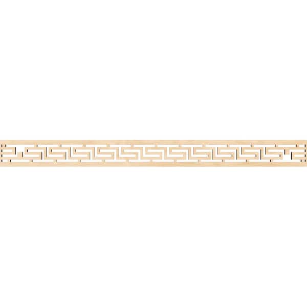 Ekena Millwork Tulum Fretwork 0.375 in. D x 46.375 in. W x 4 in. L Birch Wood Panel Moulding