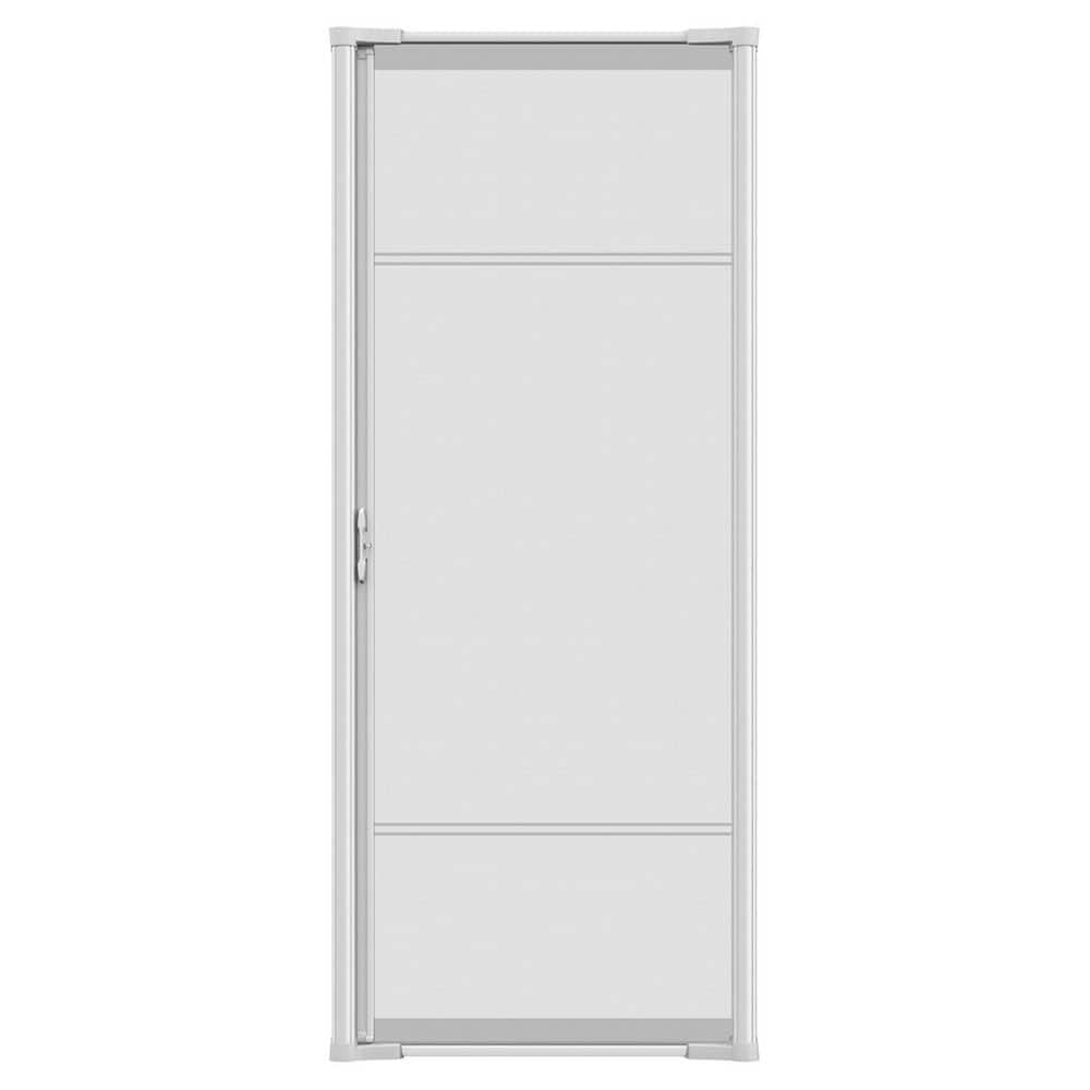 Weather Star 36 in. x 96 in. Brisa White Tall Retractable Screen Door