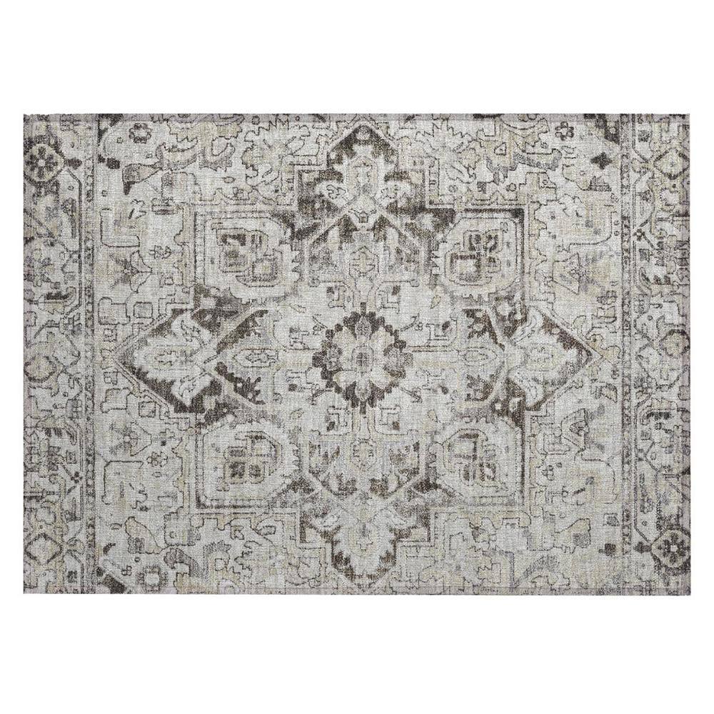 Ivory and Dark Brown 2 ft. x 3 ft. Woven Oriental Rectangle Indoor/Outdoor Area Rug price history on PriceWatchPro
