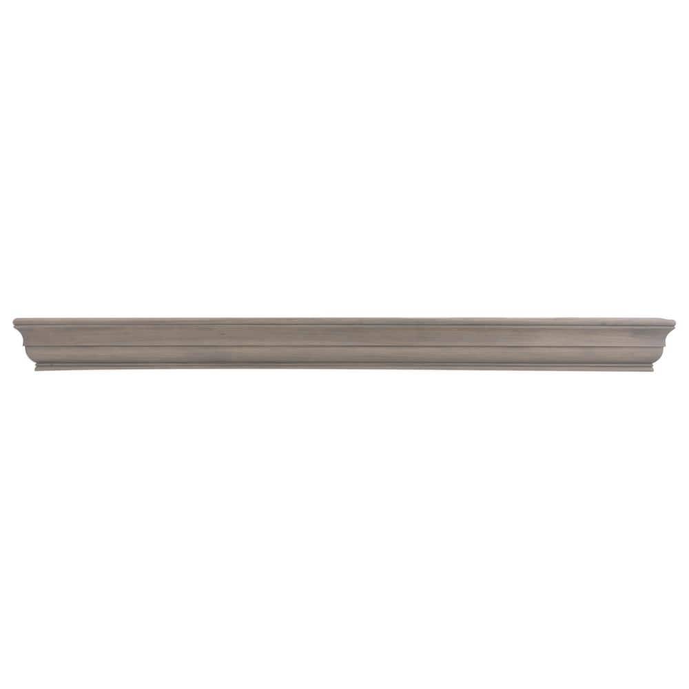 48 in. Ash Gray Shaker Mantel Shelf