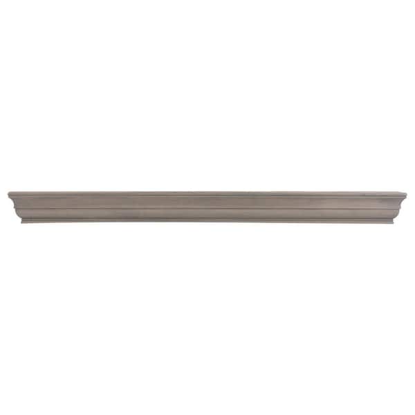 Unbranded 60 in. Ash Gray Shaker Mantel Shelf