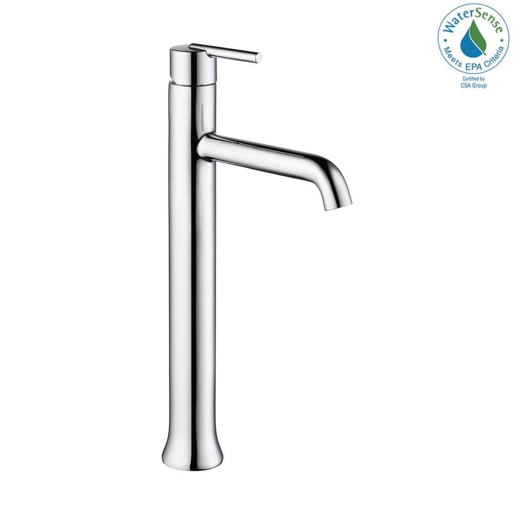 Sleek Modern 13.5" Chrome Zinc Single Hole Vessel Faucet