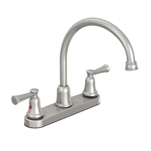 Lisbon 2-Handle Standard High Arc Kitchen Faucet in Brushed Nickel