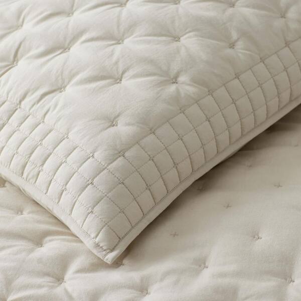 The Company Store Pintuck Oatmeal Full/Queen Cotton Quilt 51452Q