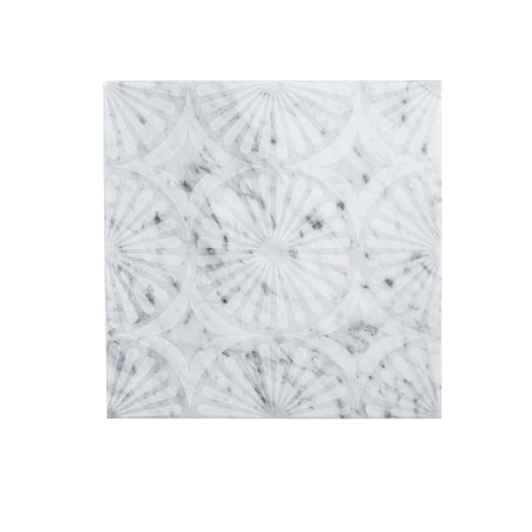 Jeffrey Court Stone Lace White 12 in. x 12 in. Square Mixed Marble Wall and Floor Mosaic Tile (1 sq. ft./Each)