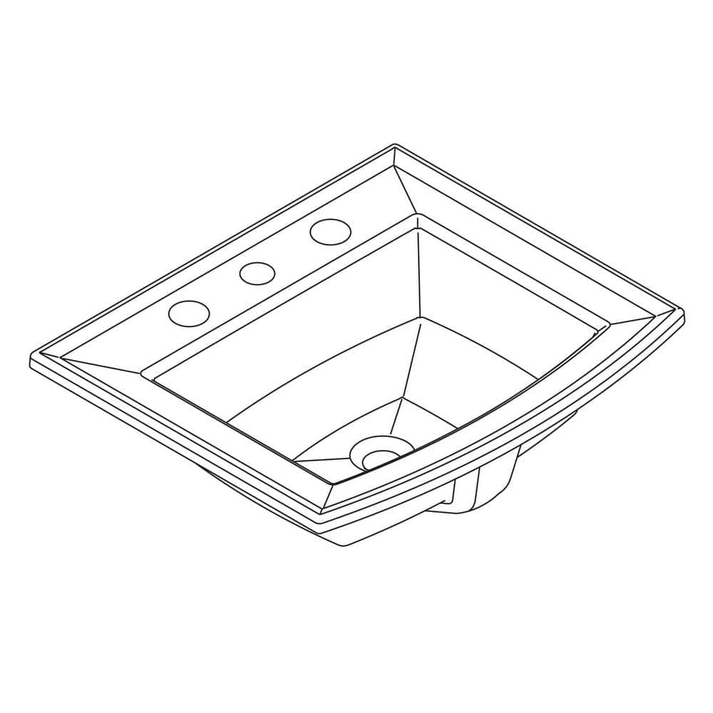 Archer White Porcelain Rectangular Drop-In Sink with Overflow