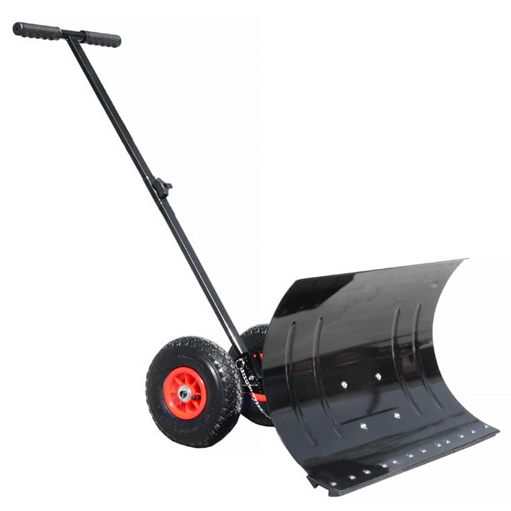 41.7 in. Metal Handle Steel Snow Shovel with Wheels and Adjustable Cushioned Grip for Snow Removal price history on PriceWatchPro