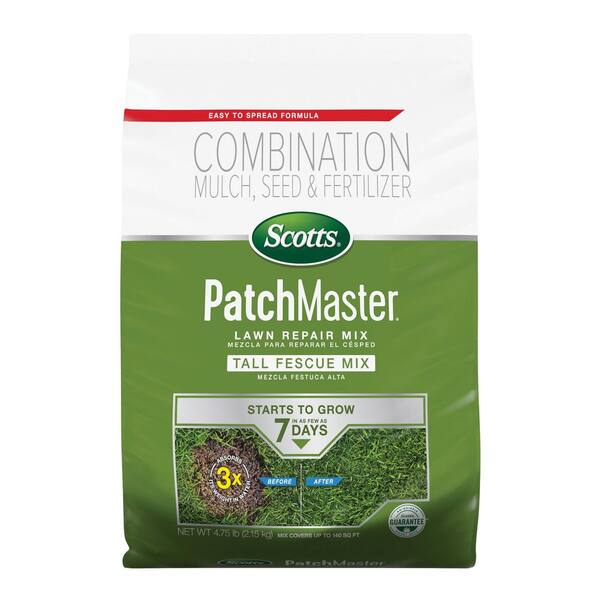 Scotts Patchmaster Lawn Repair Mix – Tall Fescue Blend (4.75 Lb) For Fast Bare Spot Fixing