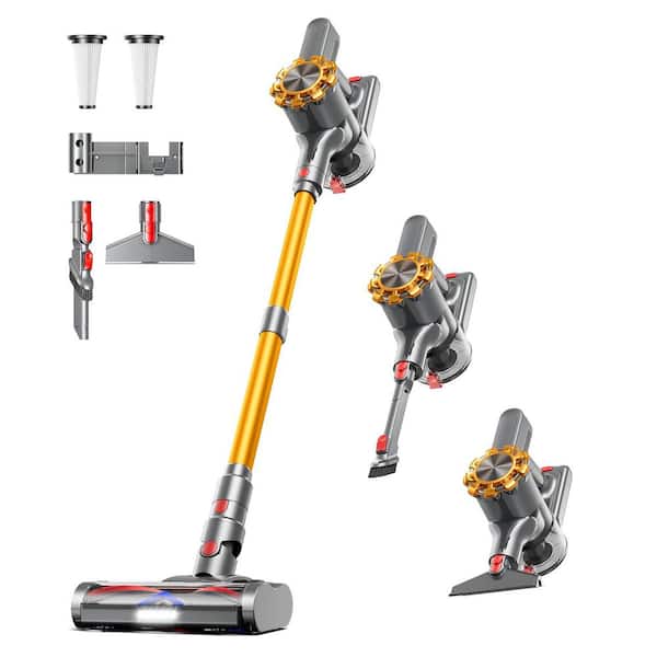 500W Bagless Cordless Vacuum Cleaner with 45Kpa 60Min Runtime Anti-Tangle Brush 180°Rotating LED Display 1.5L Dust Cup