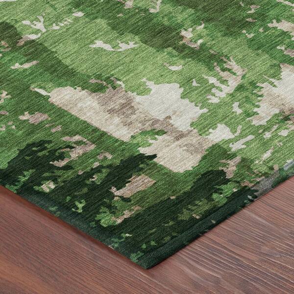 Chantille Machine Washable Indoor/Outdoor Abstract ACN2833 Green 10 ft. x 14 ft. Area Rug