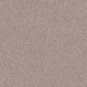 Cherry On Top I Rocky Bluffs Beige 15 ft. wide 42 oz. Solution Dyed Polyester Texture Installed Carpet