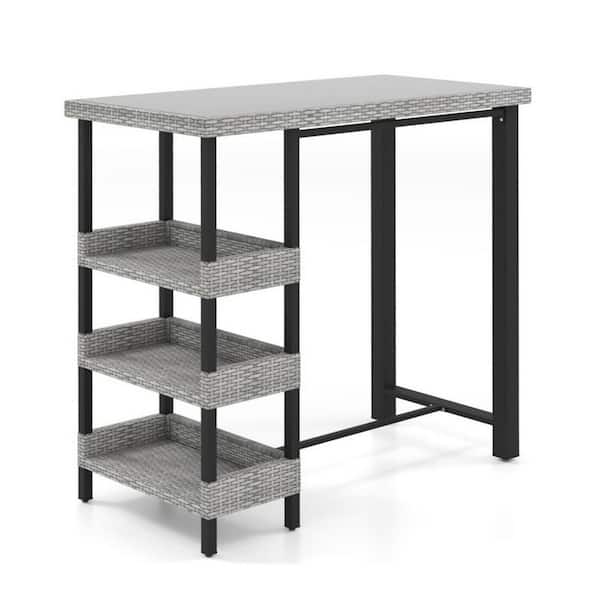 Rectangular Wicker 41in. H Outdoor Bistro Table