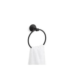 Torrington Wall Mounted Towel Ring in Matte Black