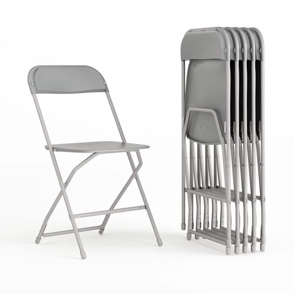 TUBULAR STEEL FOLDING CHAIR グレー2脚 PACIFIC FURNITURE SERVICE｜TUBULAR STEEL FOLDING CHAIR