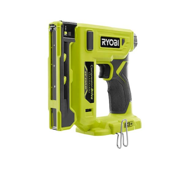 RYOBI ONE+ 18V Cordless Compression Drive 3/8 in. Crown Stapler and 2.0 Ah  Compact Battery and Charger Starter Kit P317-PSK005 - The Home Depot