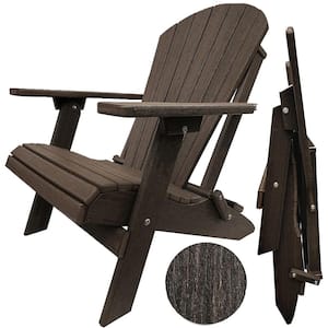 Brazilian Walnut (Wood Grain) King Size Folding Adirondack Chair
