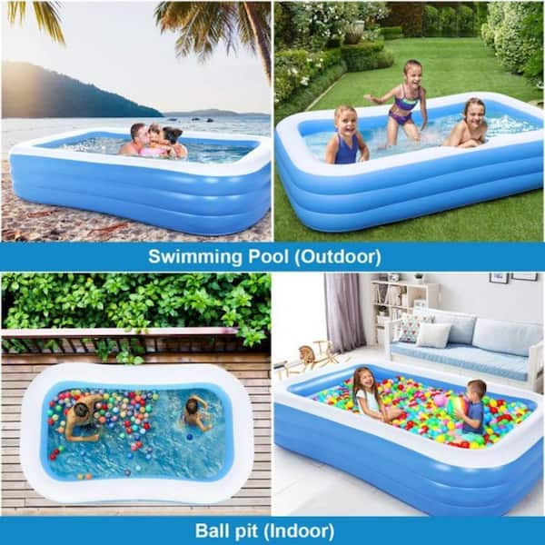 Alpulon Family 120 in. x 72 in. x 22 in. Rectangle Depth of Pool 22 in.  inflatable Pool Full-Sized Above Ground Kiddle Pool ZY1C0231 - The Home  Depot