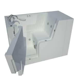 Nova Heated Wheelchair Accessible 4.5 ft. Walk-In Whirlpool Bathtub in White with Chrome Trim