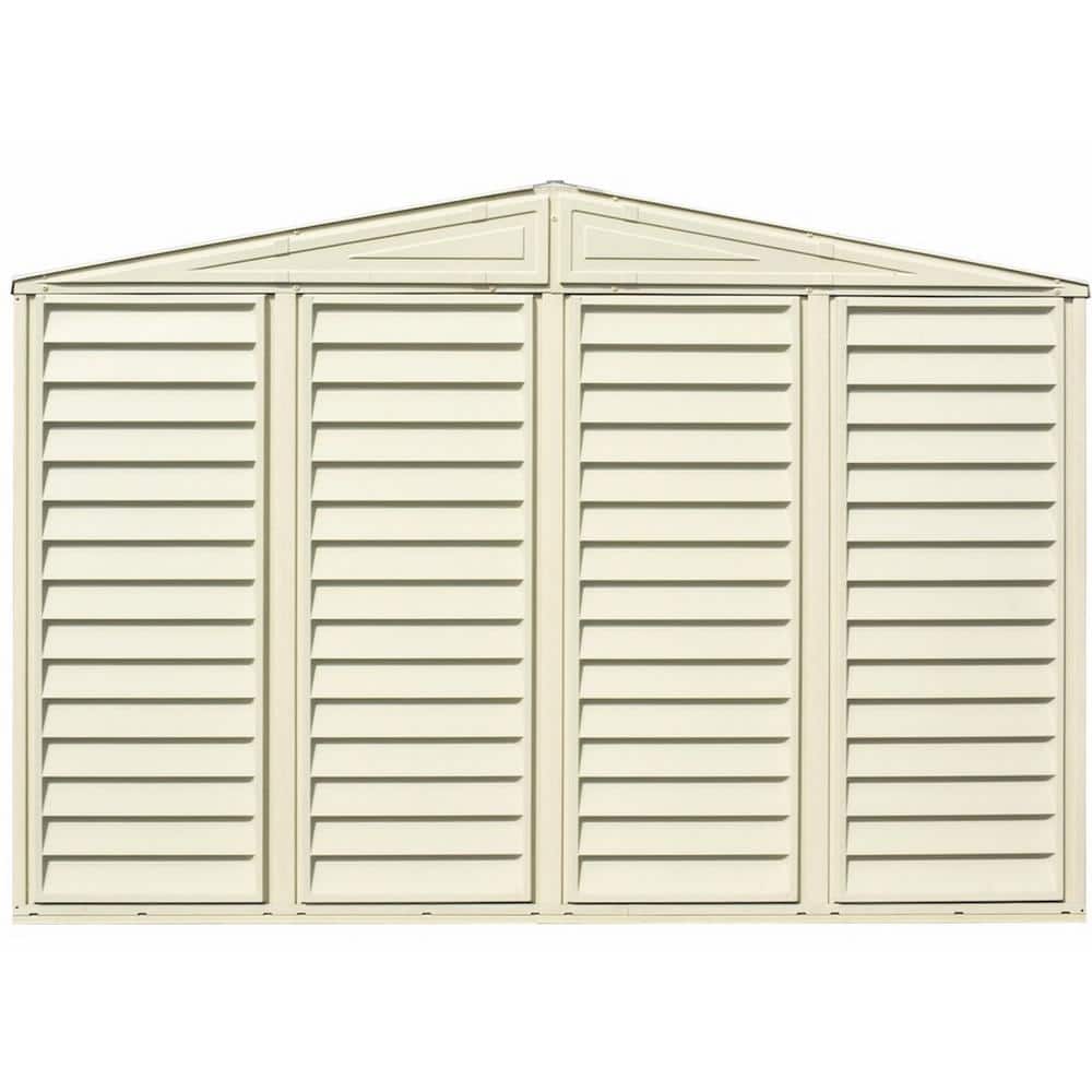 Beige 10.5 ft. x 2.8 ft. Vinyl Storage Shed Kit
