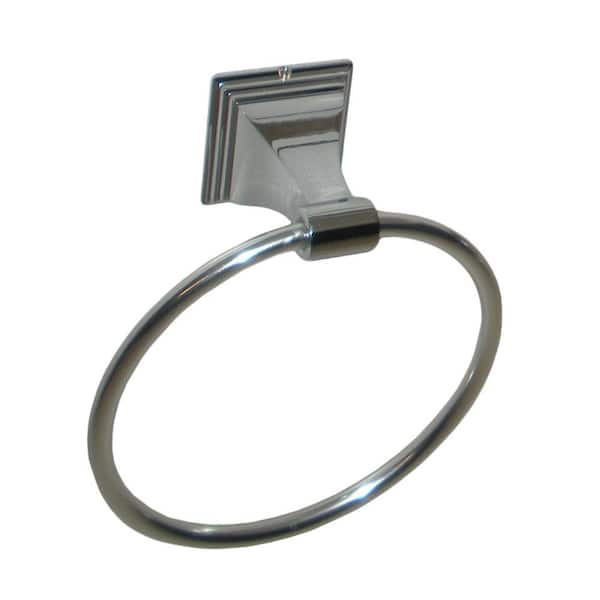 ARISTA Leonard Collection Towel Ring in Chrome