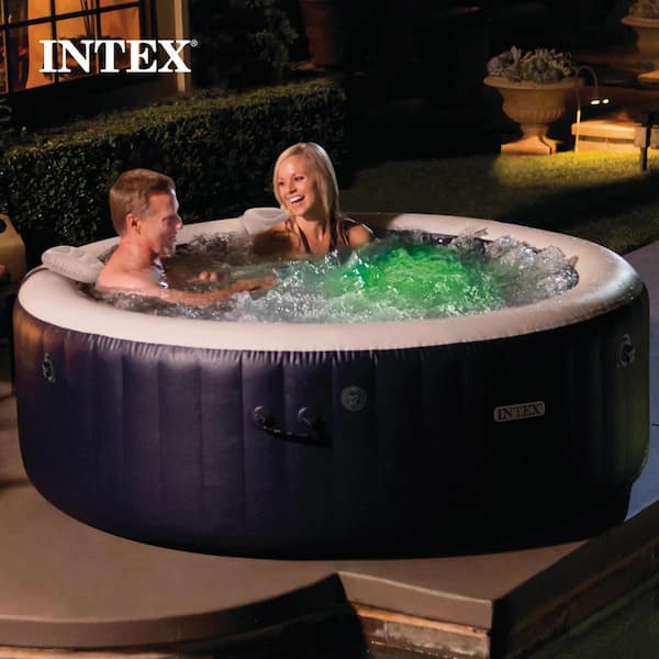 Intex PureSpa Plus 4-Person Inflatable Bubble Jet Hot Tub and