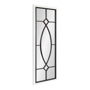 Bakersfiel 16.00 in. W x 42.00 in. H White Rectangle Farmhouse Framed Decorative Wall Mirror
