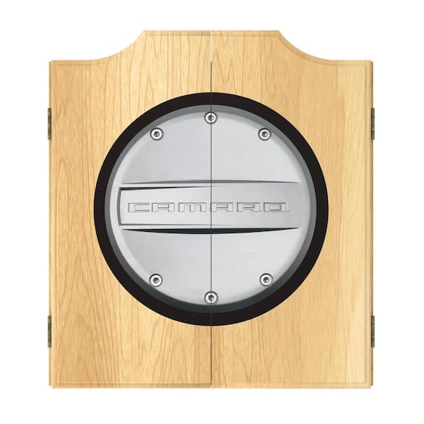Unbranded Camaro 20.5 in. Dart Board with Cabinet, Darts and Scoreboards