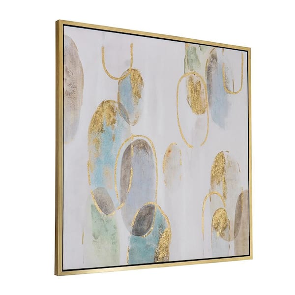 Contemporary Sunburst Unframed Gold Hand Painted Dimensional