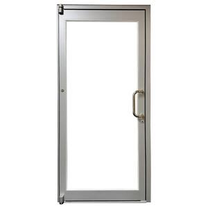 Teza 36 in. x 84 in. Left Hand/Outswing Anodized Aluminum Prehung Commercial Door