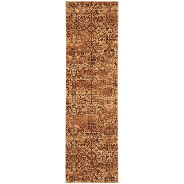 Nourison Somerset Latte 2 ft. x 6 ft. All-over design Contemporary Runner Area Rug
