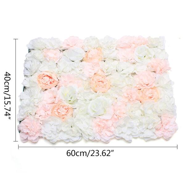 5pcs Silk Flower Wall Panel Home Shop Blumengesteck Dekor Rose Pink 