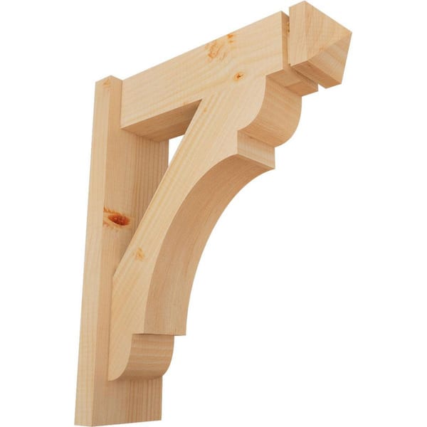 Ekena Millwork 6 in. x 22 in. x 18 in. Douglas Fir Olympic Arts and Crafts Smooth Outlooker