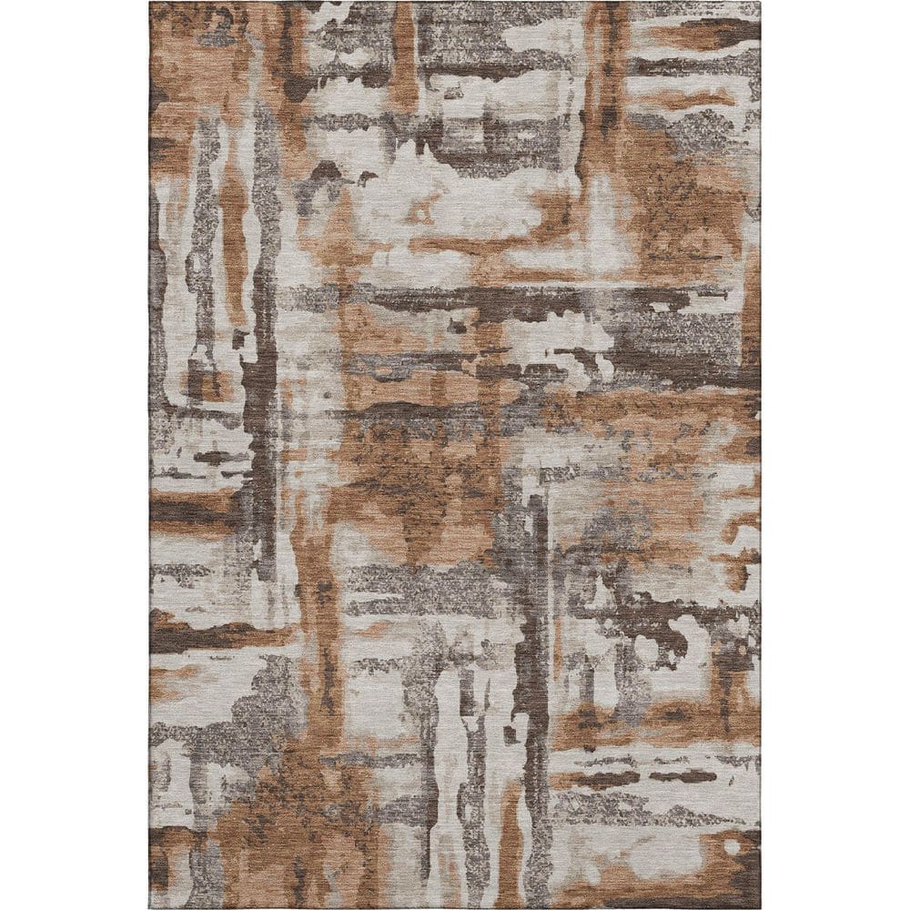 Mayfield Premium Machine Washable Abstract AMF2015 Paprika 5 ft. x 7 ft. 6 in. Area Rug price history on PriceWatchPro