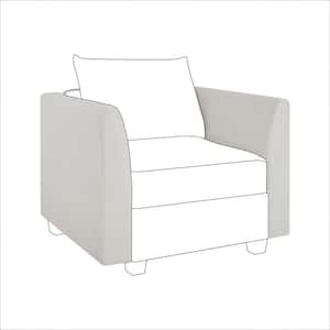 Modern DIY Sofa Armrest Module for Modular Sectional Sofa - Pair of Armrests for Sectional Modular Couch, Linen, White