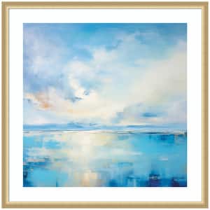 Florence ''Tranquil Landscape'' by The Creative Bunch Studio Abstract Framed Art Print 34 in. x 34 in.