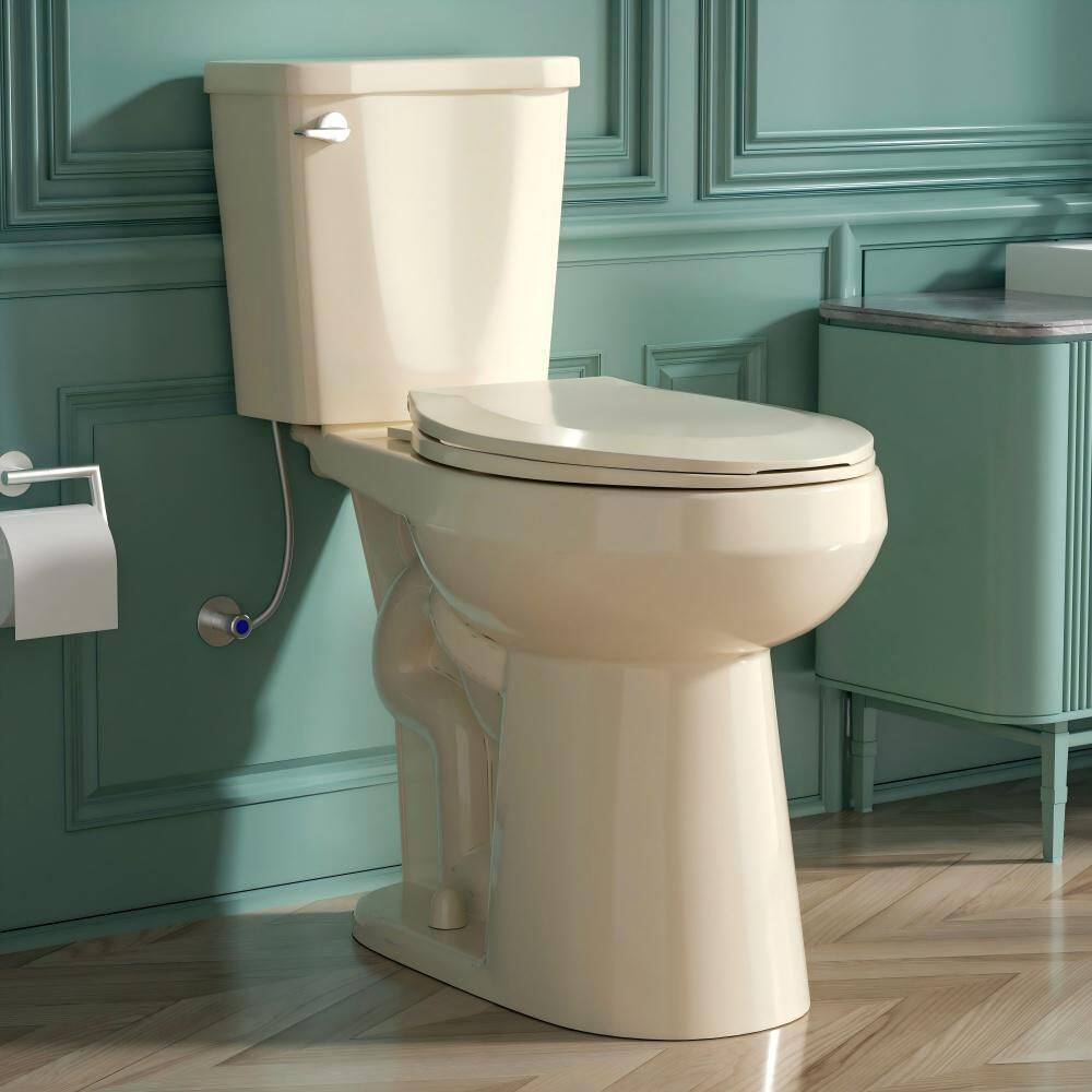 21 in. Extra Tall Toilet 2-Piece 1.28 GPF Single Flush Round Heightened Toilet in Bone High Toilets for Seniors price history on PriceWatchPro