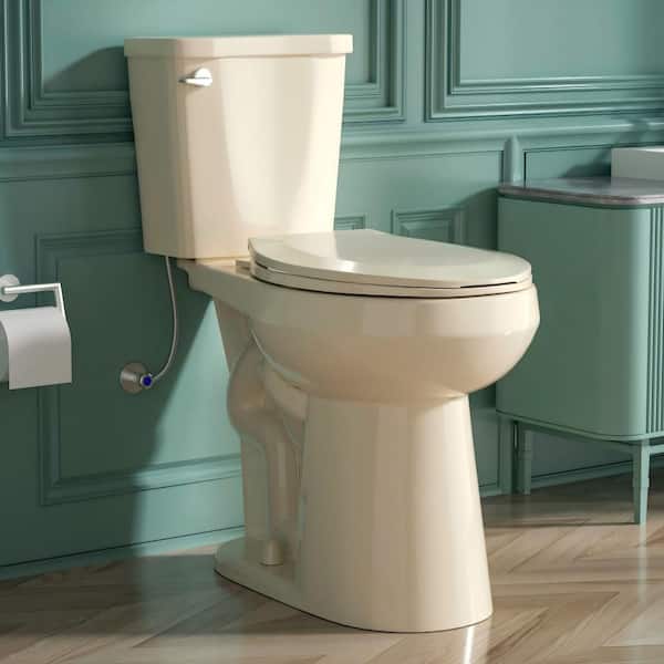 21 in. Extra Tall Toilet 2-Piece 1.28 GPF Single Flush Round Heightened Toilet in Bone High Toilets for Seniors