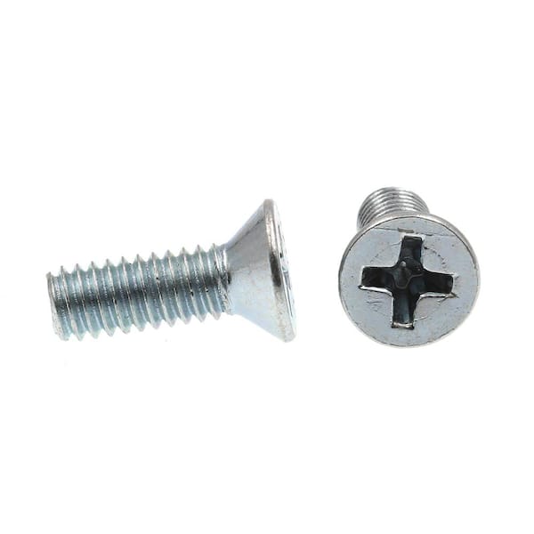 Prime-Line #8-32 x 1/2 in. Zinc Plated Steel Phillips Drive Flat Head  Machine Screws (100-Pack) 9000721 The Home Depot