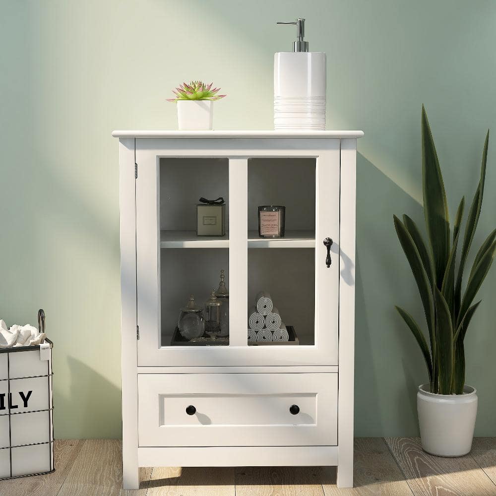 Buffet Cabinet with Glass Door Storage Cabinet for Living Room Dining Room