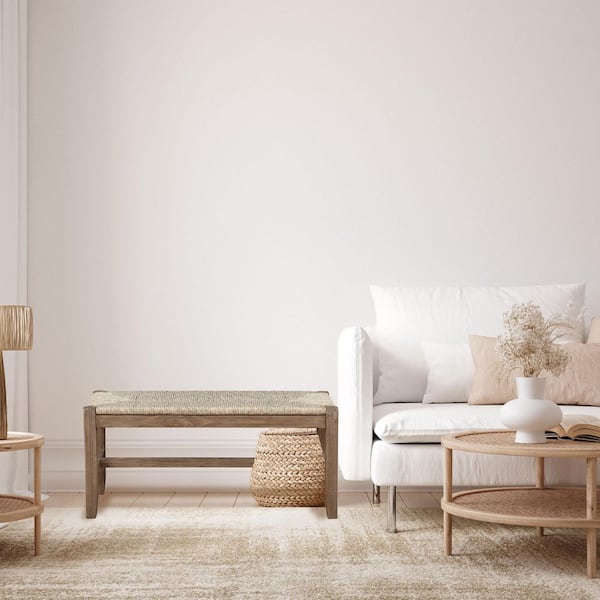 〆1/31 WHITE_WOOD_BENCH #1 Danish White Oak Bench with Brass Details