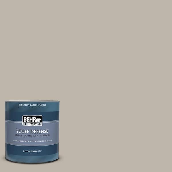 BEHR ULTRA 1 qt. Home Decorators Collection #HDC-CT-21 Grey Mist Extra Durable Satin Enamel Interior Paint & Primer