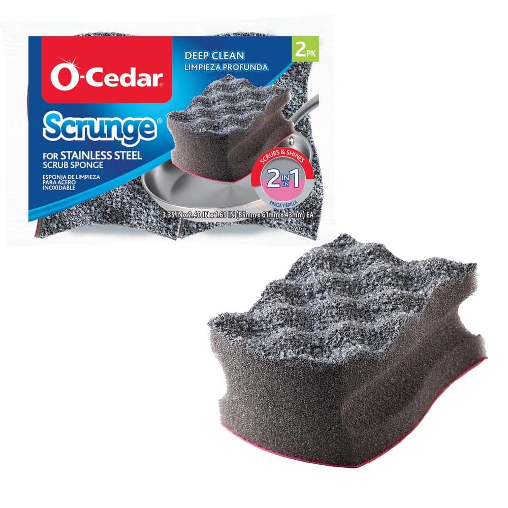 O Cedar Scrunge Sponge, Multi-Use Non-Scratch Sponge, For Kitchen and  Bathroom, 6 count