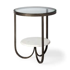 Reinhardt II Antique Gold Side Table