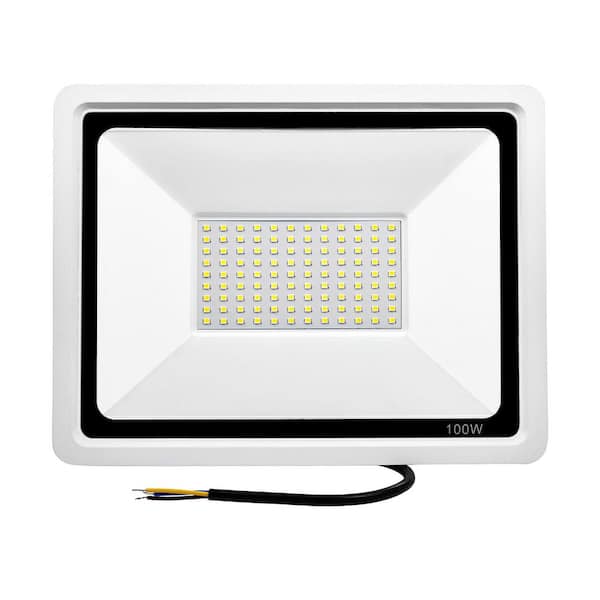CIPACHO 100-Watt 120-Degree White Outdoor Integrated LED Waterproof Super Bright Security Flood Light