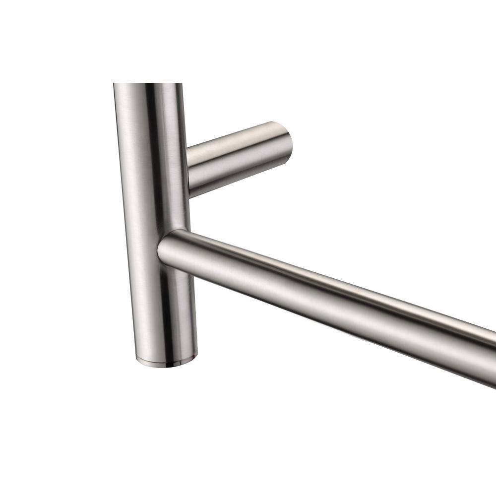 Brushed Nickel 4-Bar Wall Mounted Electric Towel Warmer