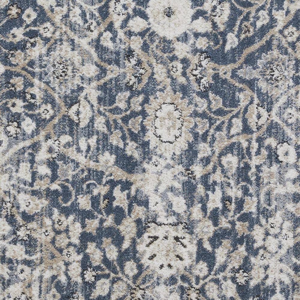 Elysian Blue 9' x 12' Rectangular Easy-Care Synthetic Area Rug