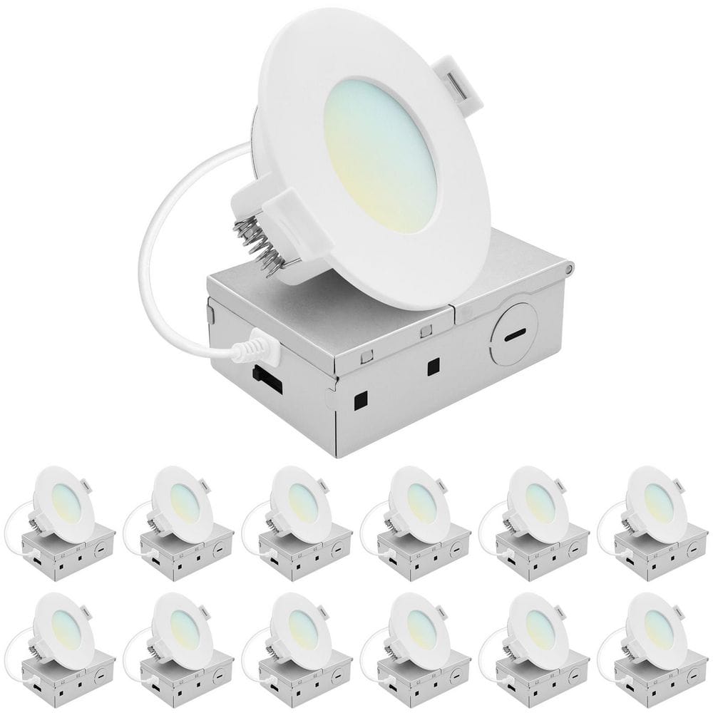 3 In. Integrated LED Recessed Light, Mini Panel Light, 5CCT, 660LM 8W, 100° Beam, Dimmable, ETL Listed 12 Pack price history on PriceWatchPro
