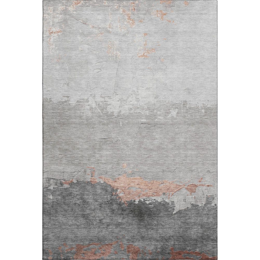 Mayfield Premium Machine Washable Abstract AMF1885 Salmon 3 ft. x 5 ft. Area Rug price history on PriceWatchPro